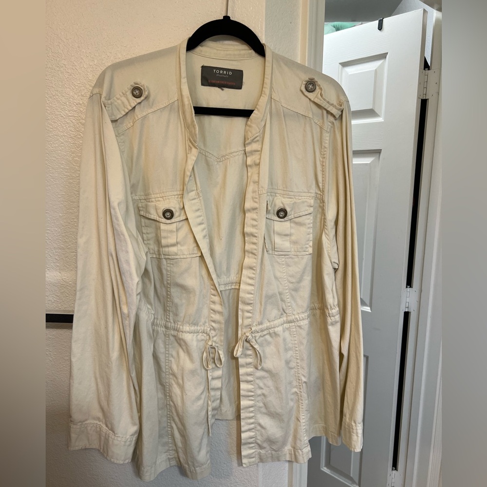 Torrid canvas jacket 3x tan